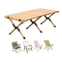 Grande petite petite table de camping en bois massif en bois massif en bois portable en bois portable